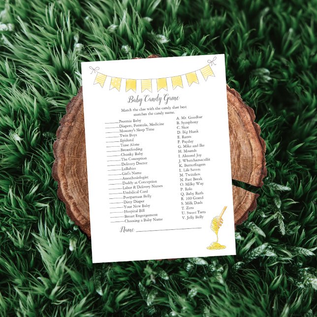 Baby Candy Game Girl Teddy Bear and Honey Card (Creator Uploaded)