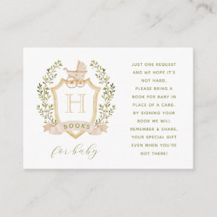 Baby Carriage Crest   Books for Baby Enclosure  Ca Card