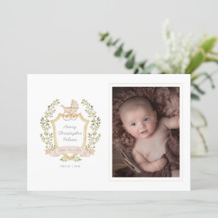Baby Carriage Crest   Neutral  Announcement