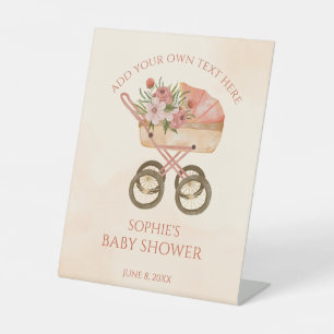 Baby Carriage Customisable sign baby shower