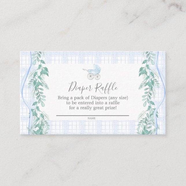 Baby Carriage Diaper Raffle Card (Front)