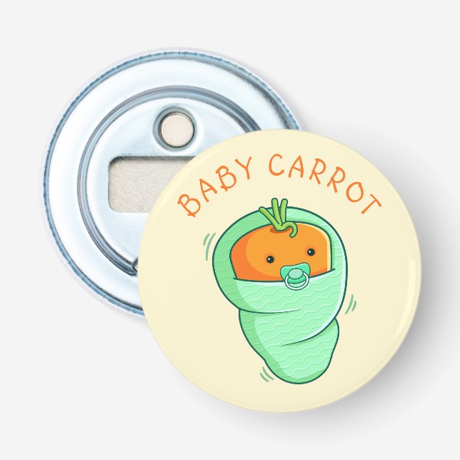 Baby Carrot Pun Bottle Opener (Front)