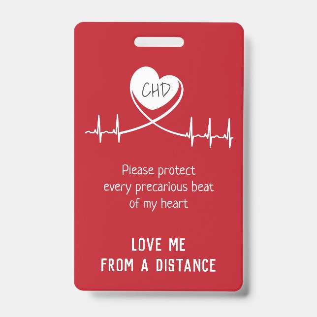 Baby Carseat CHD Alert Badge ID Badge (Front)