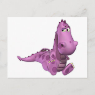 Baby Cartoon Dragons: Smoky Postcard