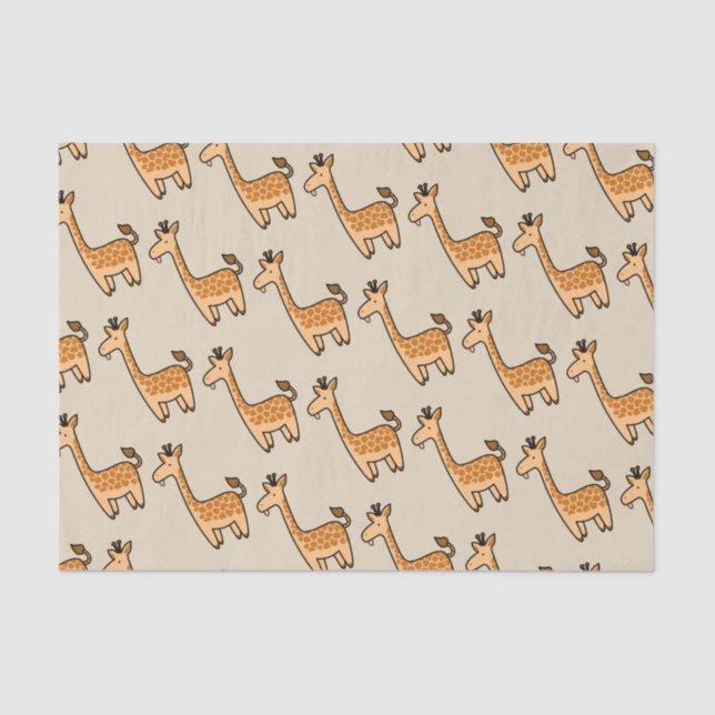 Baby Cartoon Giraffe Tissue Paper (Front)