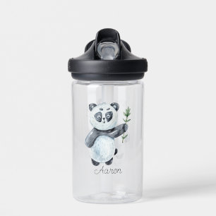 Baby Cartoon Panda Bear Personalised Water Bottle