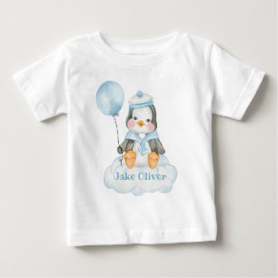 Baby Cartoon Penguin Blue T-Shirt