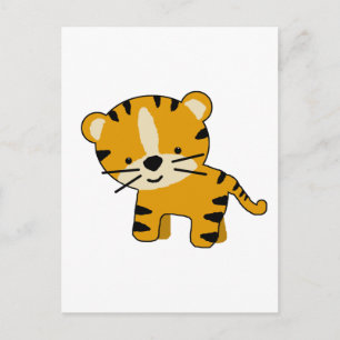 Baby Cartoon Tiger Boy Postcard