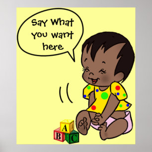 Baby Cartoon to Personalise - Poster