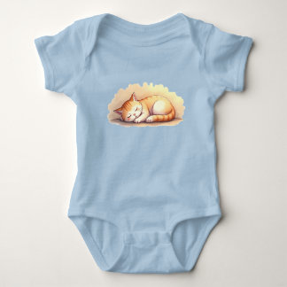Baby Cat Sleeping Bodysuit