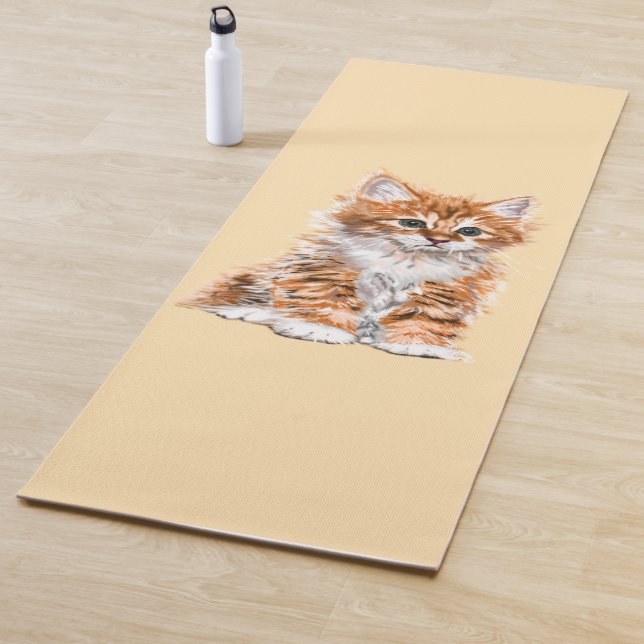 Baby Cat Yoga Mat - Choose Colours (In Situ)