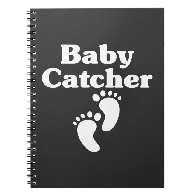 Baby Catcher Midwife Cute Doula Birth Notebook (Front)