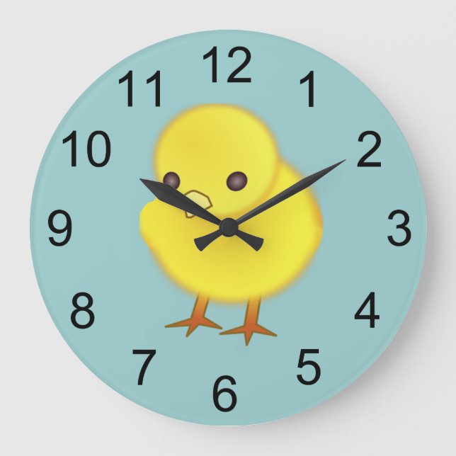 Baby Chick Animal Wall Clock (Front)