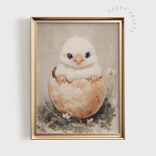 Baby Chick Art Print, Spring PRINTABLE Wall Art