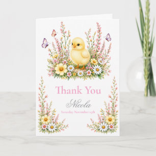 Baby Chick Baby Shower Thank You Card