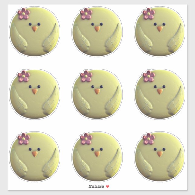 Baby chick cute yellow and pink chicken (Sheet)