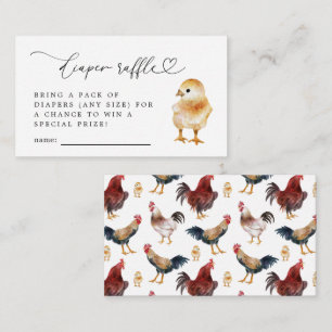 Baby Chick Diaper Raffle Ticket  Enclosure Card