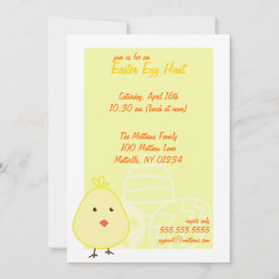 Baby Chick Easter Egg Hunt Invitations