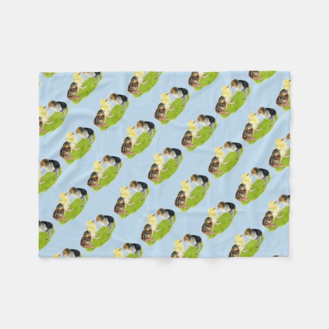 Baby Chick Trio Fleece Blanket (Front (Horizontal))