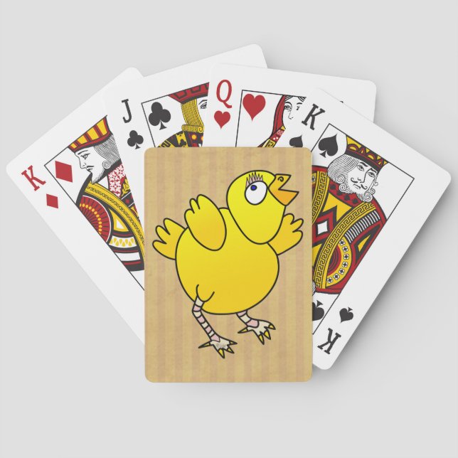 Baby chicken fun cartoon playing cards (Back)