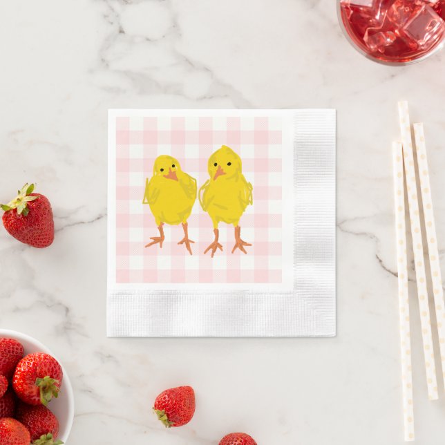 Baby Chicks Painting Easter Peeps Napkin (Insitu)