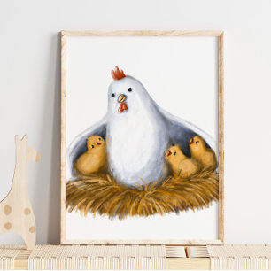 Baby Chicks Print Baby Chicks Watercolor Print