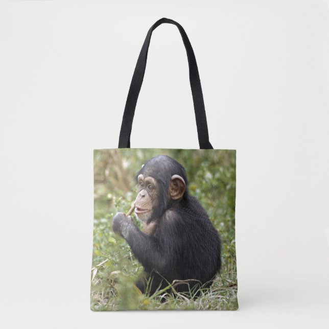 Baby Chimpanzee | Pan Troglodytes Tote Bag (Front)