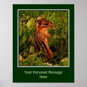 Baby Chipmunk Animal Art Create Your Own Poster