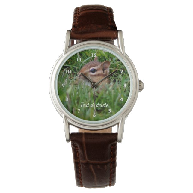 Baby Chipmunk Animal Personalised Watch (Front)