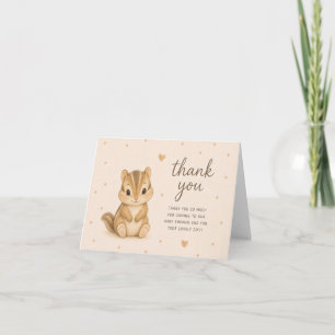 Baby Chipmunk Baby Shower Thank You Card