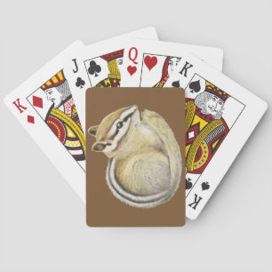 Baby Chipmunk Bicycle Playing Cards