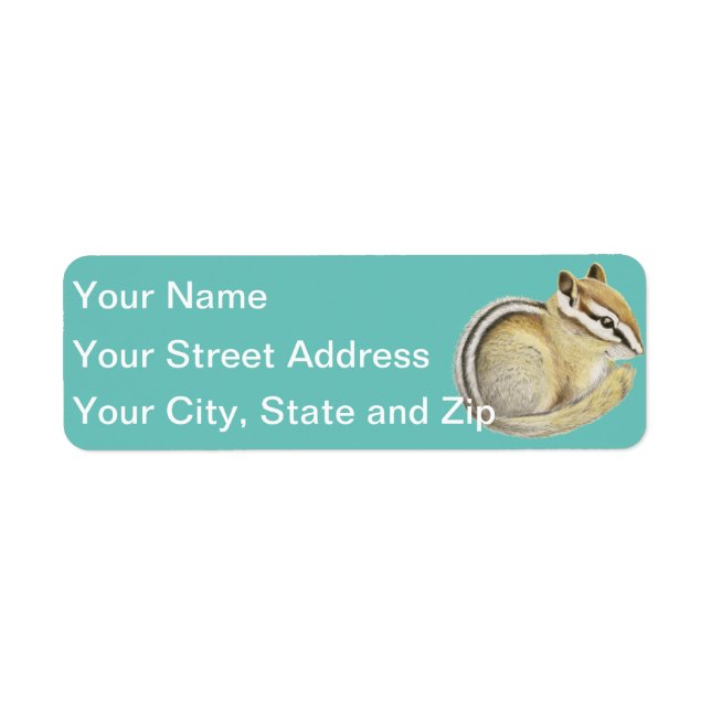 Baby Chipmunk Return Address Label (Front)