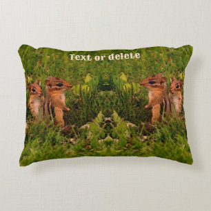 Baby Chipmunks Animal Art Personalised Decorative Cushion