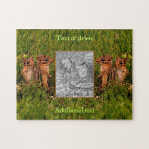 Baby Chipmunks Frame Create Your Own Photo Jigsaw Puzzle
