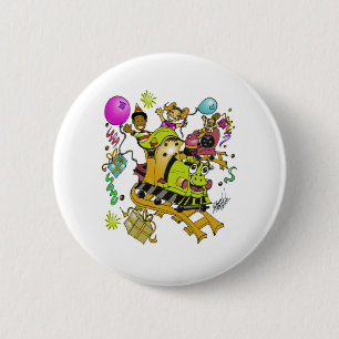 baby choo choo train 6 cm round badge