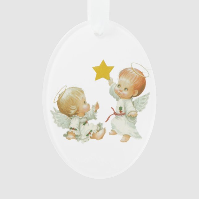Baby Christmas Angels Ornament (Front)