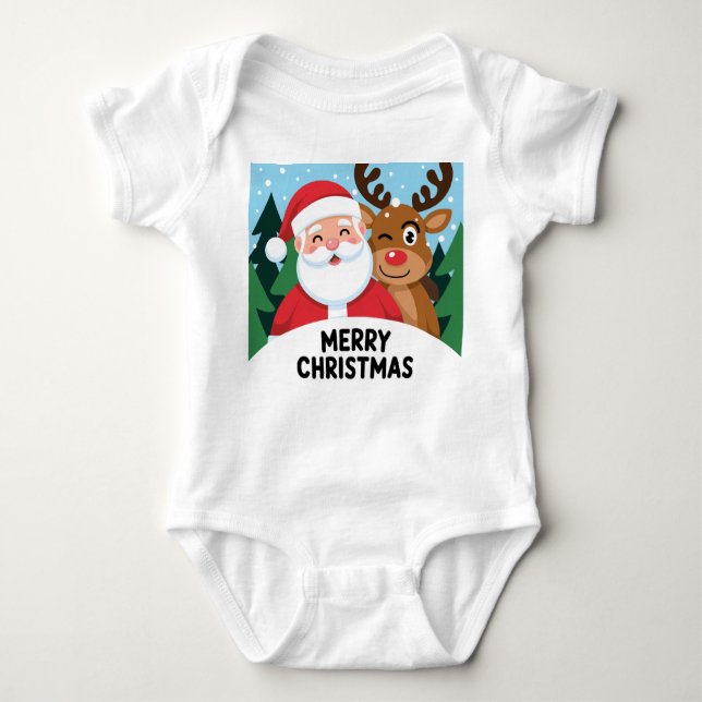 Baby Christmas Baby Bodysuit (Front)