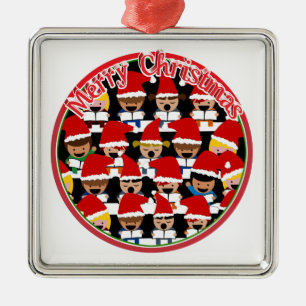 Baby Christmas Choir  - Merry Christmas Metal Tree Decoration