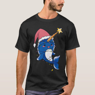 Baby Christmas Narwhal. Christmas Narwhal Beluga W T-Shirt