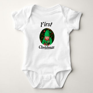 Baby Christmas photo Bodysuit