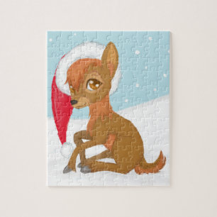 Baby Christmas Reindeer Jigsaw Puzzle