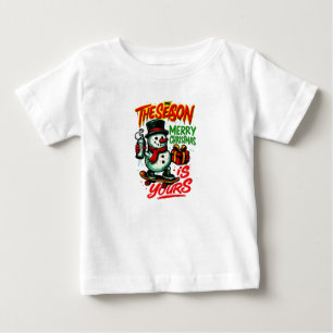  Baby Christmas Snowman Ultra-Soft Festive T-Shirt