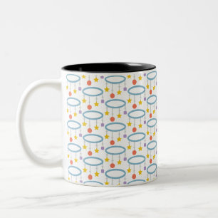 baby circle mobile Two-Tone coffee mug