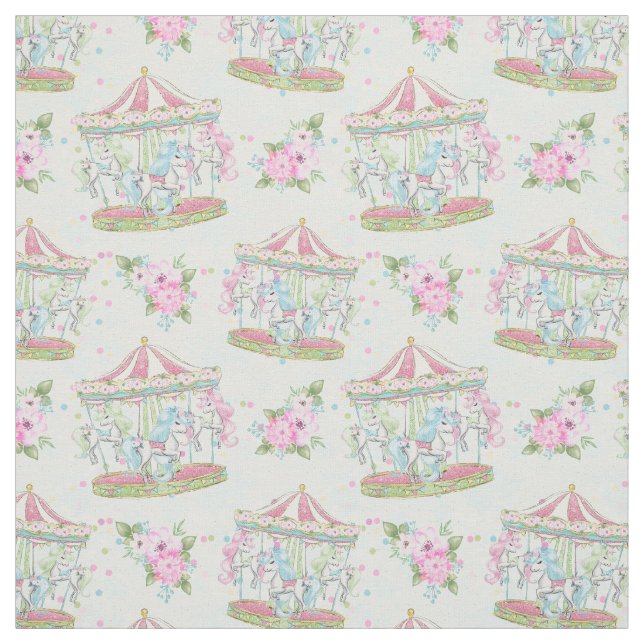 Baby Circus Carousel Pony Fabric (Swatch)