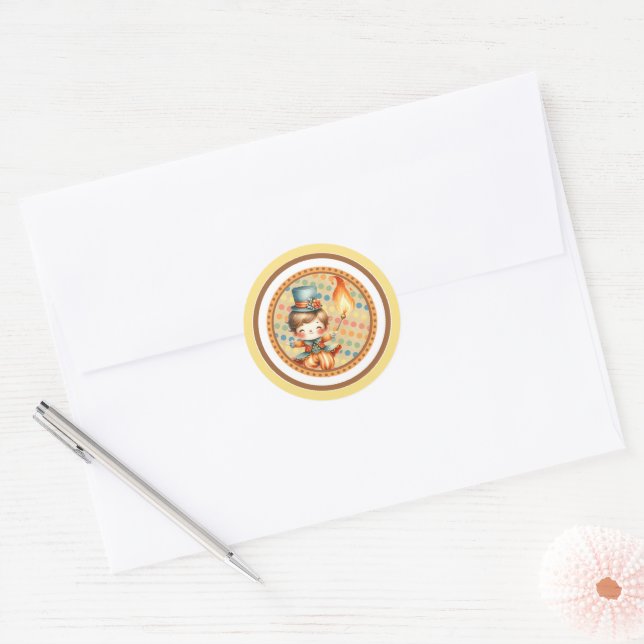 Baby Circus Classic Round Sticker (Envelope)