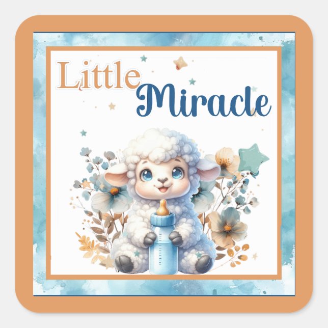 Baby Circus Square Sticker (Front)