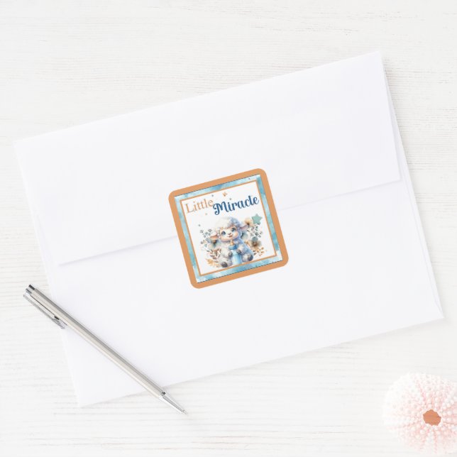 Baby Circus Square Sticker (Envelope)