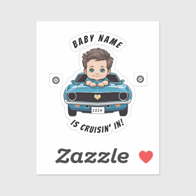 Baby Classic Race Car Theme Sticker (Sheet)