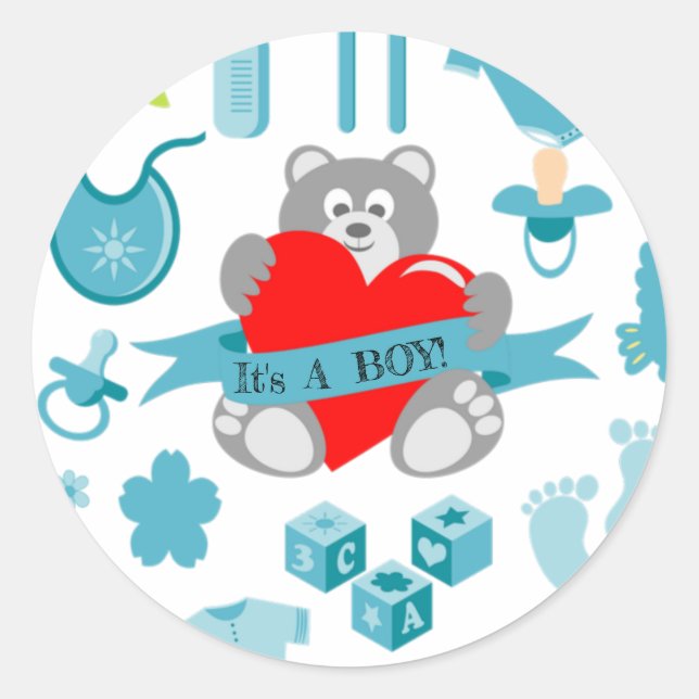 BABY  CLASSIC ROUND STICKER (Front)