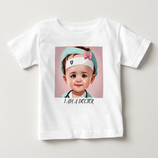 Baby Cloth - Cute Baby Doctor T-Shirt Design (Front)
